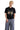 MEDM 3D Angel Glitter Star Contrast Oversized Couple Polo