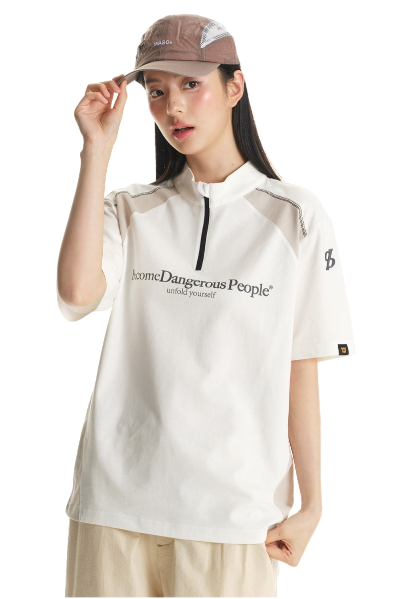 DangerousPeople DSP Outdoor Half‑Zip Quick‑Dry Cool‑Touch Tee