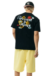 MEDM Beach Walk Embroidery Print Crew Neck T-Shirt