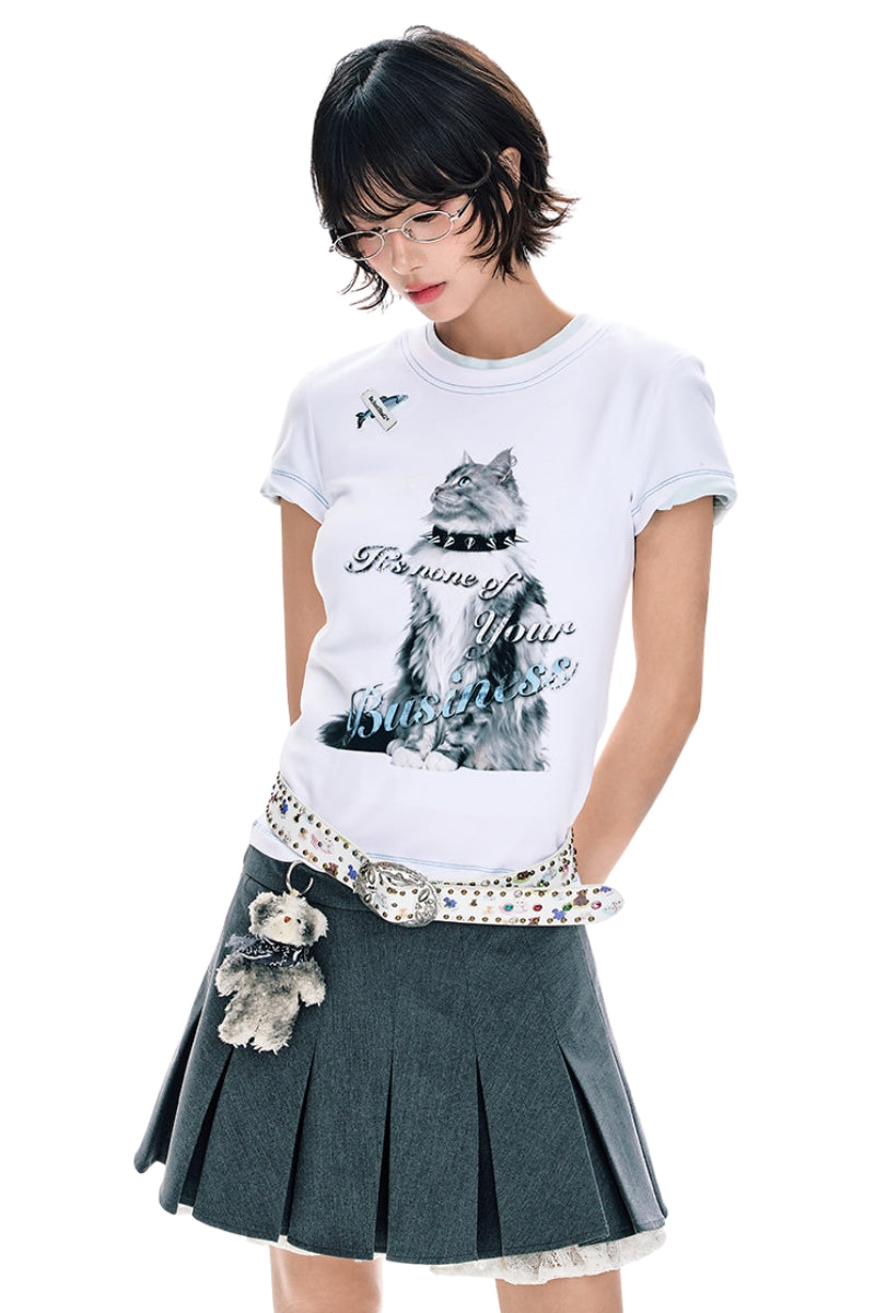 BJHG Vintage Straight Shoulder Tee | Slim Figure‑Flattering Women Summer Sport Top