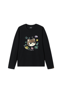 Dangerouspeople | Cat Floral Print Drop Shoulder Tee