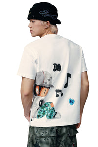 MEDM x NEWMASUS Back-to-Back Letter Couple Tee