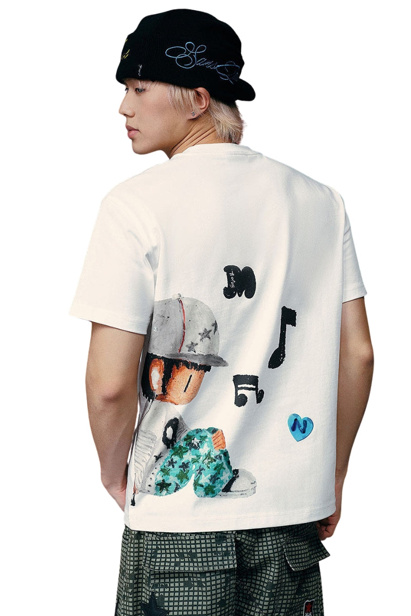 MEDM x NEWMASUS Back-to-Back Letter Couple Tee