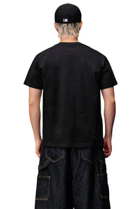 MEDM Leather Star Camo Dot Patch Embroidery Men Heavyweight T-Shirt