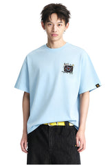DangerousPeople DSP Mini‑D Vinyl Record Crew Neck Cotton Loose Casual T‑Shirt