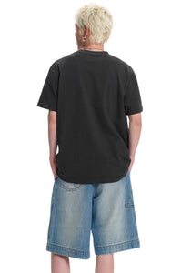 DangerousPeople DSP Mini‑D Home Hand‑Drawn Washed Tee Retro Texture Couple T‑Shirt