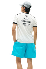 MEDM Racing Logo Print Crew Neck T-Shirt