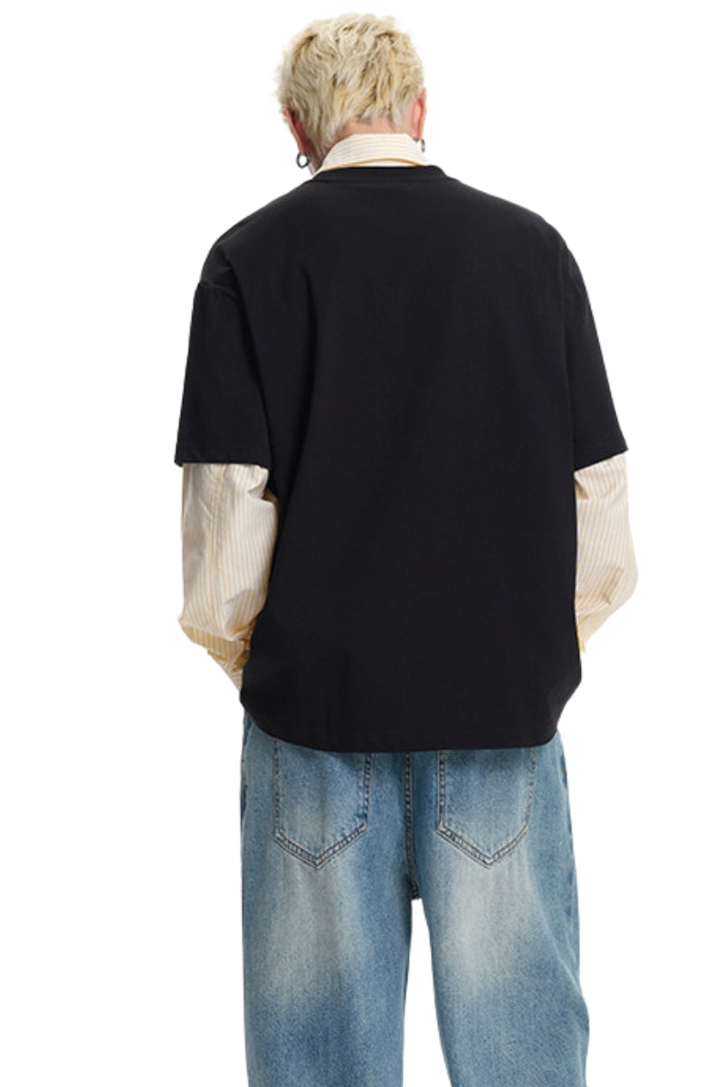 Dangerouspeople｜Graffiti Font Print Loose Oversized Cotton T‑Shirt