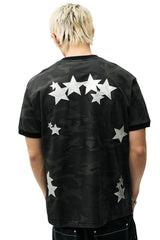 MEDM Camo Star Embroidered Loose Unisex T-Shirt