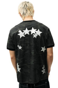 MEDM Camo Star Embroidered Loose Unisex T-Shirt