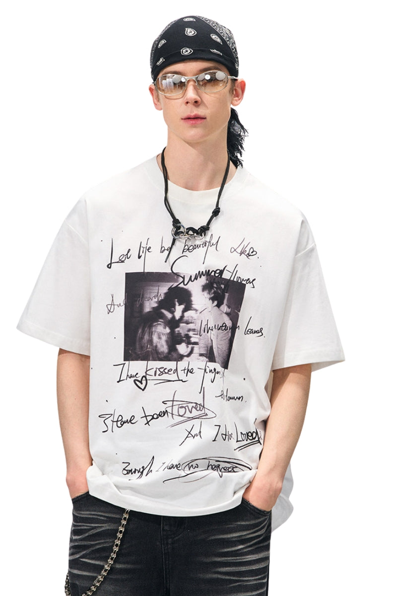 BJHG Vintage Distressed Short‑Sleeve T‑Shirt Cool‑Touch Unisex Summer Casual Tee