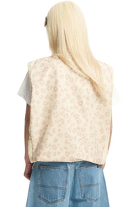 Dangerouspeople DSP Leopard‑Print Contrast Panel Quick‑Dry Techwear Vest