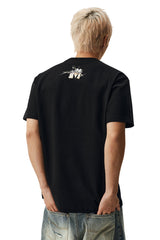 MEDM Ink Floral Embroidered Unisex Short Sleeve Tee