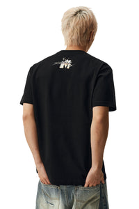 MEDM Ink Floral Embroidered Unisex Short Sleeve Tee