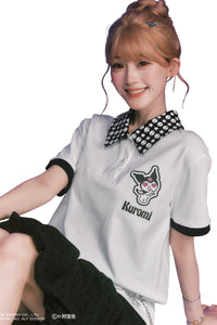 MEDM x Sanrio Kuromi Contrast Trim Polo Tee