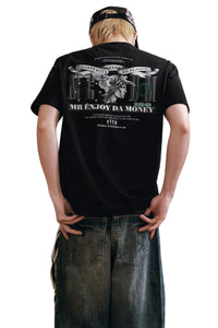 MEDM Vintage Dollar Back Graphic Unisex Streetwear Tee