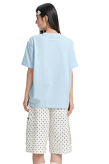 Dangerouspeople｜Popcorn Patch‑Pocket Loose Versatile T‑Shirt