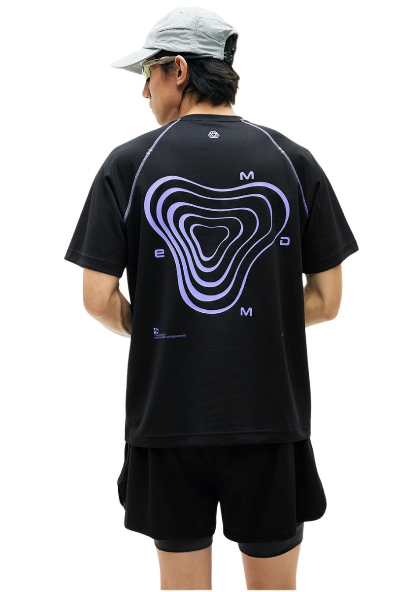 MEDM Contour Line Letter Print Tee