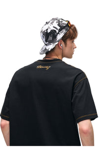 BJHG Men Cool‑Touch Sun‑Protection Quick‑Dry Tee American Retro Print Luxury Summer Top
