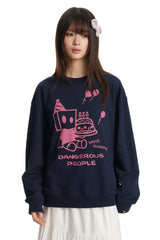 Dangerouspeople｜D Foam Print Drop Shoulder Crewneck