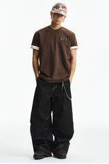 MEDM Jelly Air Cotton Double-Layer Leather Small Four-Character Short Sleeve