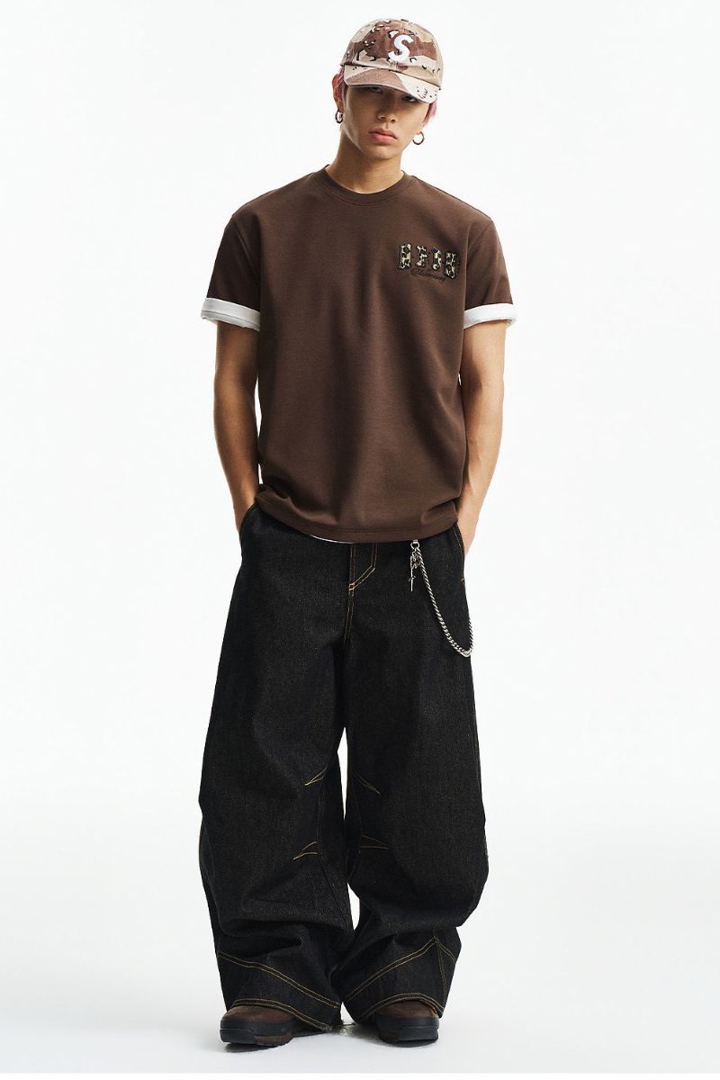 MEDM Jelly Air Cotton Double-Layer Leather Small Four-Character Short Sleeve