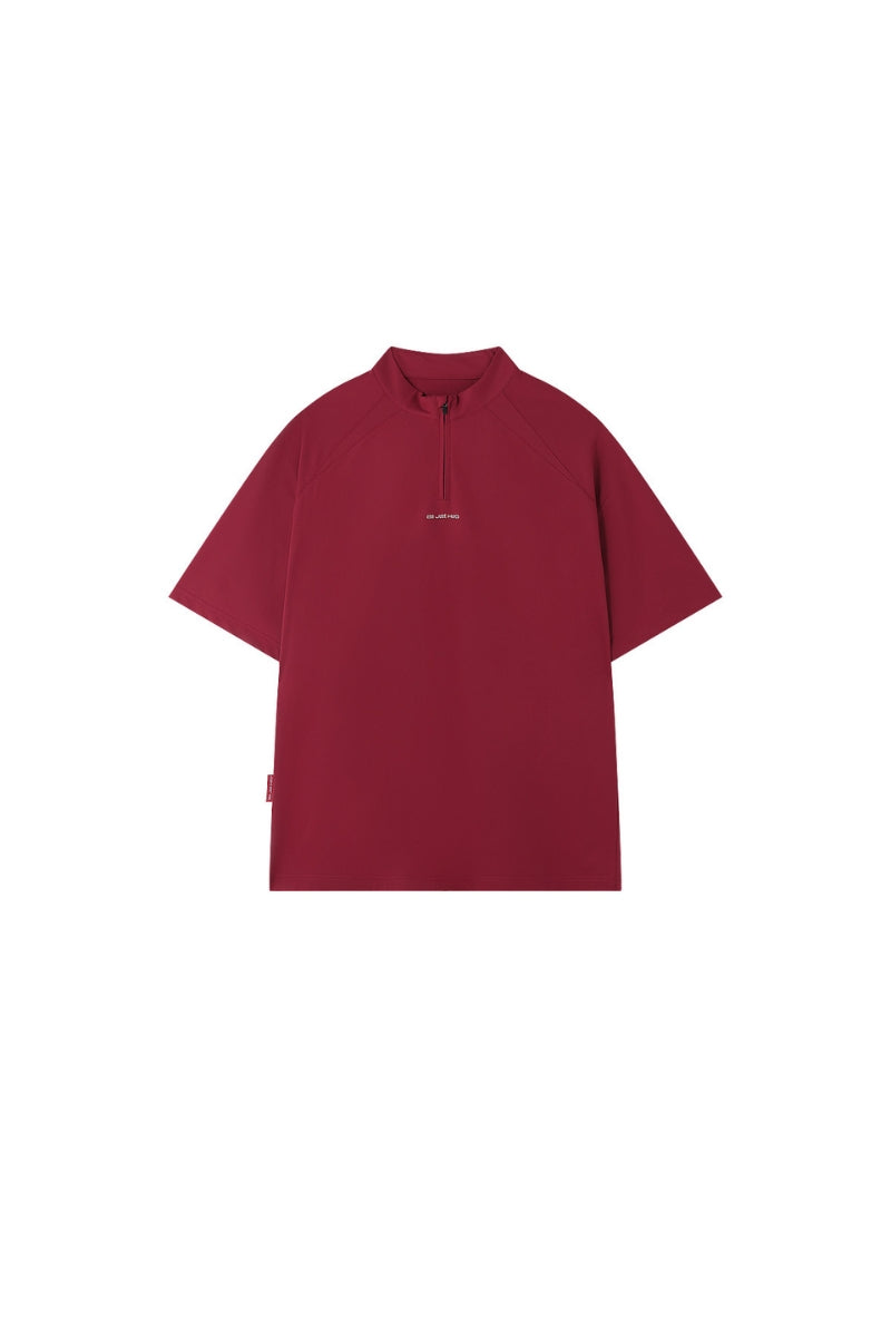 BJHG Men Stand‑Collar Short Sleeve Polo Summer American Casual Quick Dry Top