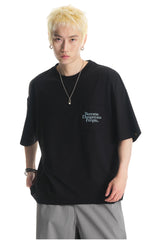 DangerousPeople DSP Letter Print Pocket Loose‑Fit Crew Neck Tee