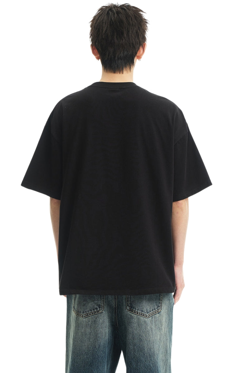 DangerousPeople｜Ice‑Cream Carousel Print Cotton T‑Shirt