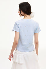 MEDM Graffiti Star Print Raglan Tee