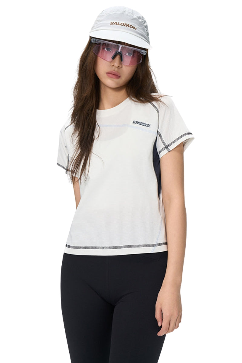 AFGK 7A Anti-Bacterial Flatlock Stitch T-Shirt, Unisex Loose Summer Sports Tee