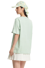 Dangerouspeople DSP Colorful Wave Embroidery 100% Cotton Loose Tee