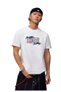 MEDM Leopard Patch Embroidery Star Graffiti Tee