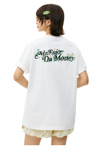 MEDM Color-Changing Floral Embroidery Loose Couple T-shirt
