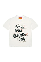 AFGK Graffiti Blurry Font Tee Unisex Summer Couple Casual T-shirt