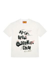 AFGK Graffiti Blurry Font Tee Unisex Summer Couple Casual T-shirt