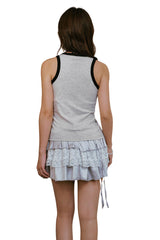 MEDM Dopamine Color 3D Embroidery Women Racerback Tank