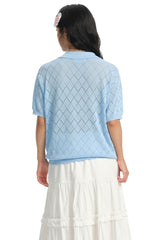 Dangerouspeople DSP Puzzle Icon Knit Polo Loose Cool‑Touch Unisex Shirt