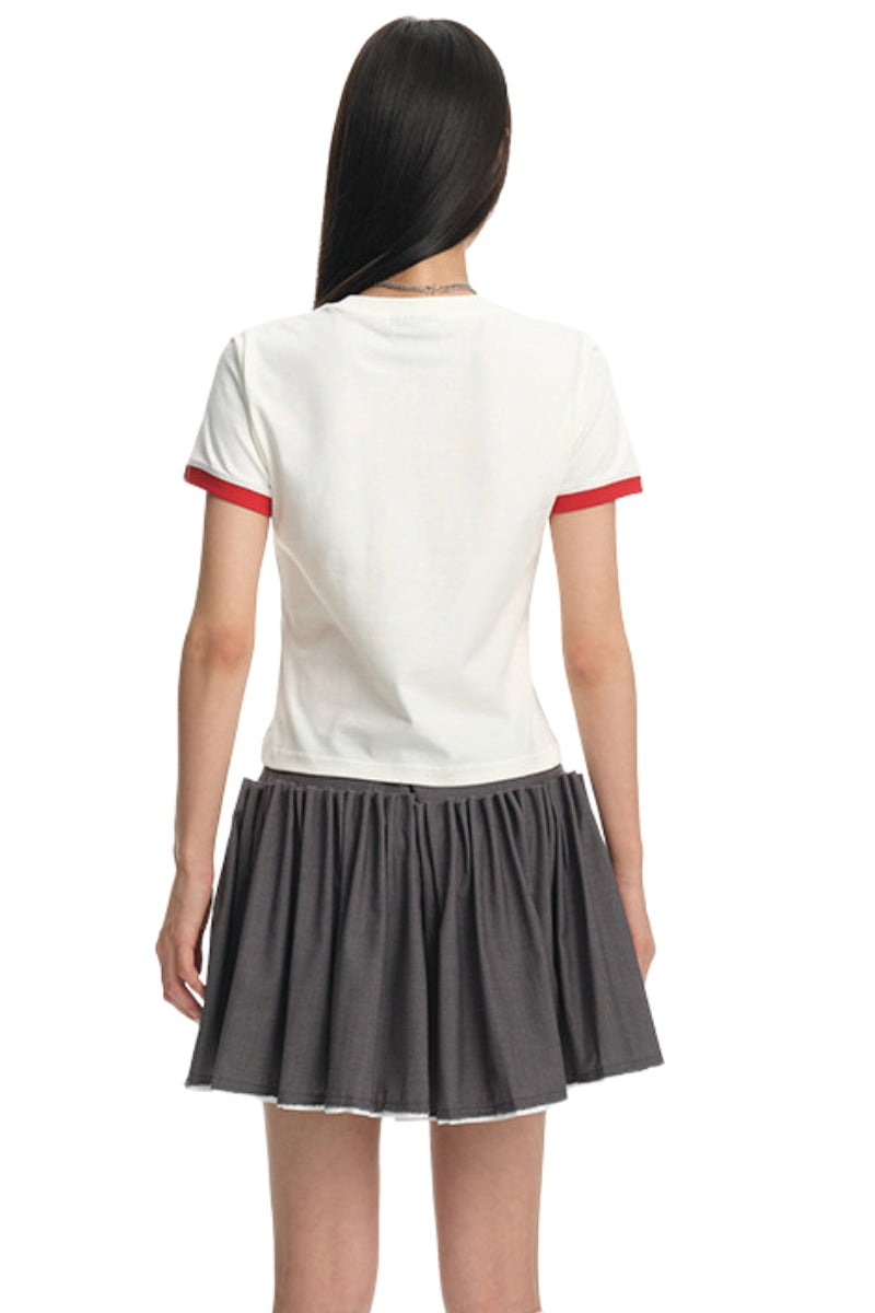 DangerousPeople｜Color‑Block Letter Print Sorona Cool‑Touch Women’s T‑Shirt
