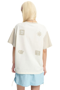 Dangerouspeople DSP Logo Small‑D Color‑Block Summer Cool‑Touch Couple Tee