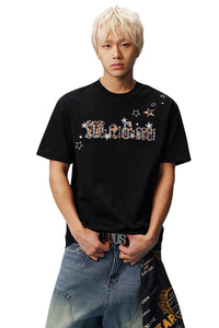 MEDM Leopard Patch Logo Oversized Unisex Tee