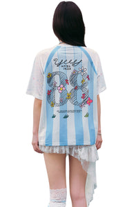 MEDM x YUY Yu Collab Big Print Embroidery Casual Jersey Tee