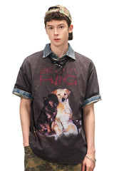 BJHG Funny Dog Loose T-Shirt | American Summer Unisex Tee