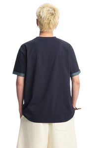 Dangerouspeople DSP Dessert Logo Two‑Tone Double‑Yarn Unisex T‑Shirt