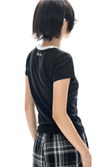 BJHG Summer Women Trendy T‑Shirt Fun Dog Graphic Slim‑Fit Korean Chic Casual Top