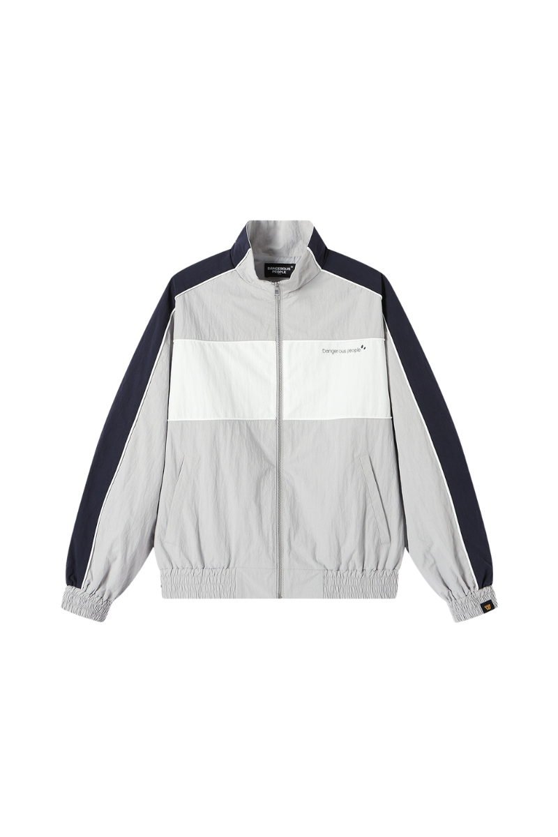 Dangerouspeople | Color Block Letter Zip Jacket