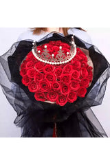 52 Roses Flowers Bouquet & Led Light Everlasting Soap Roses