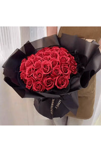 52 Roses Flowers Bouquet & Led Light Everlasting Soap Roses