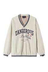 Dangerous People V neck Baseball Long Sleeve Tee