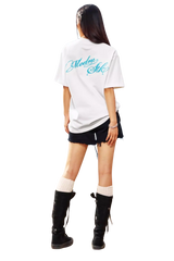 MEDM x STK Embroidered Letter Print Tee